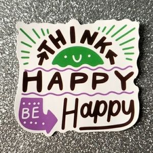 PROVERB WATERPOOF Sticker Quote Happy